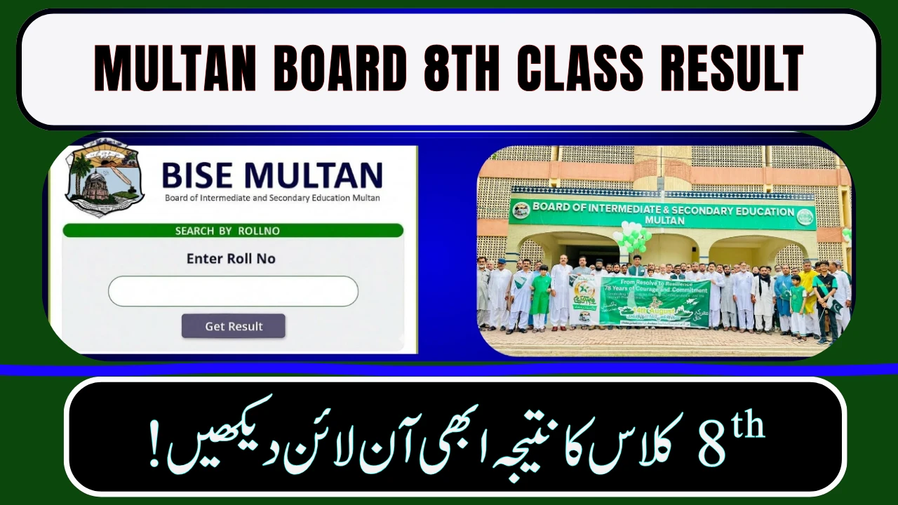 Multan Board 8th Class Result 2026